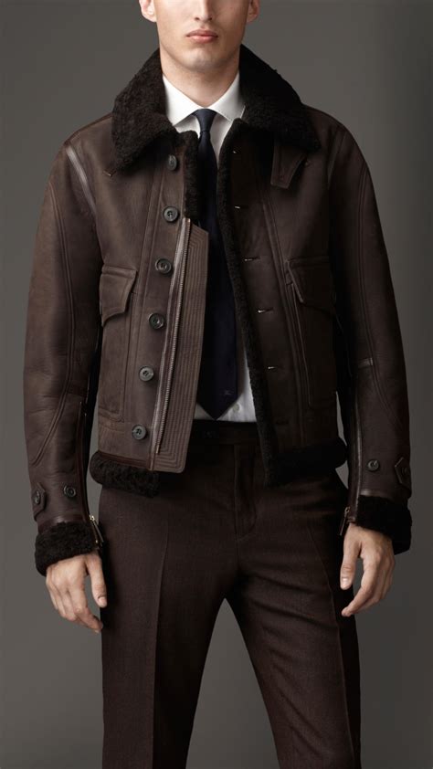 burberry men's sherling coat|burberry aviator jacket.